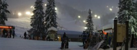 Stevens Pass Ski Resort in Washington at night
