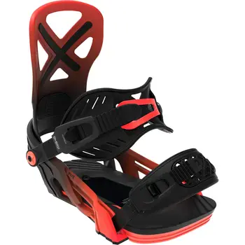Bent Metal Anvil 2027 | Snowboarding Profiles Bent Metal Anvil 2027 snowboard bindings with red and black colorway