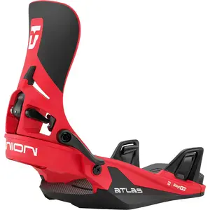 Union Atlas Step On 2027 | Snowboarding Profiles Red and black Union Atlas snowboard binding